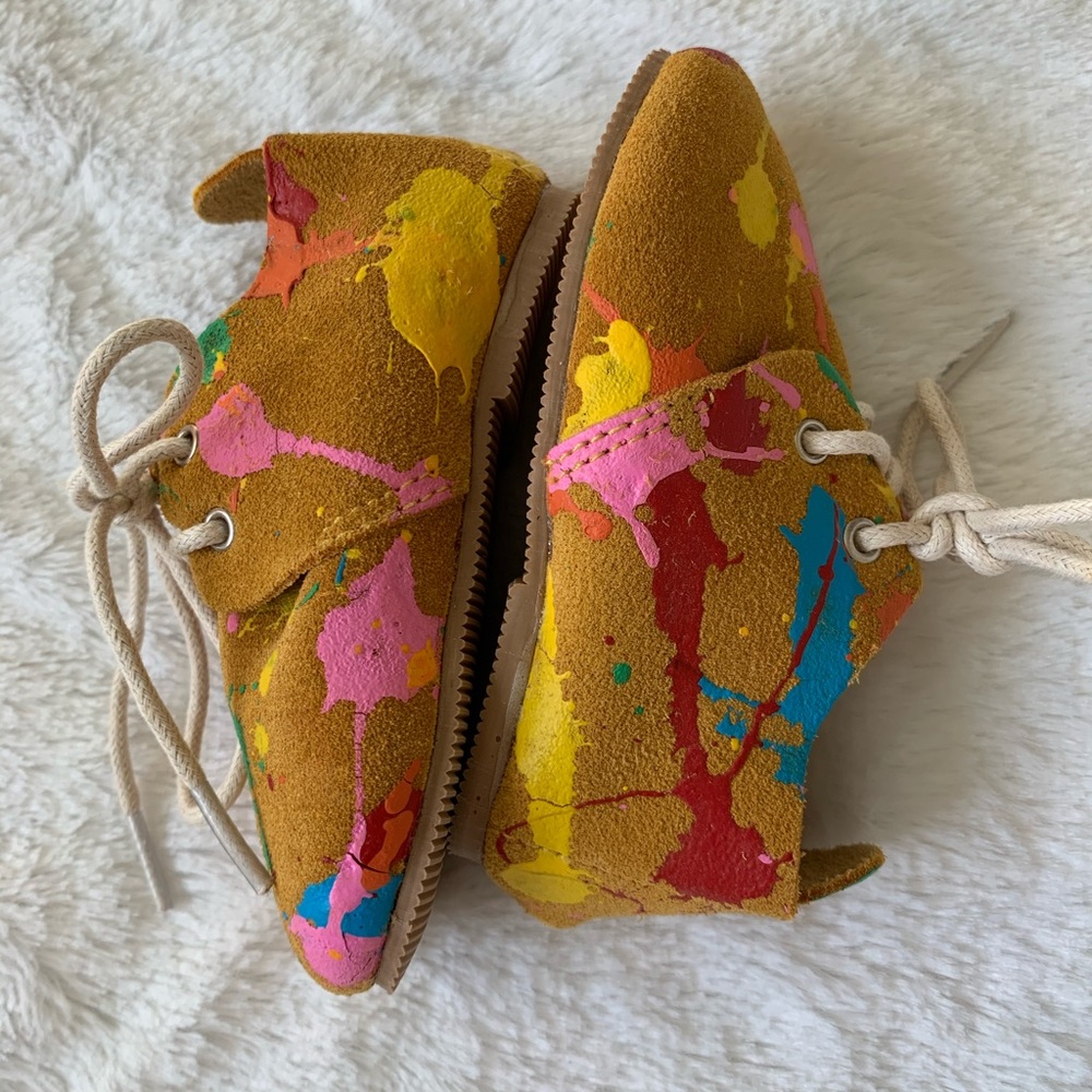 Leather baby oxfords